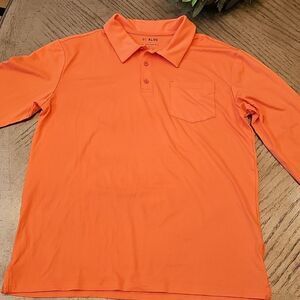 Orange Long Sleeve Polo Shirt Size XL Boys NWOT 01. ALGO